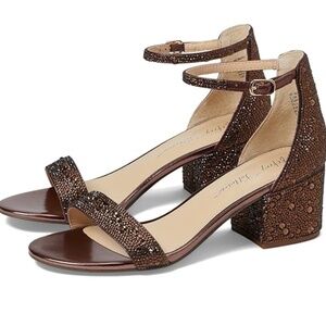 NWT Betsey Johnson Glitzy Bronze Heels Women's Size 8.5